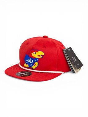 Kansas Jayhawks 3D Classic Rope Hat- Red/ White